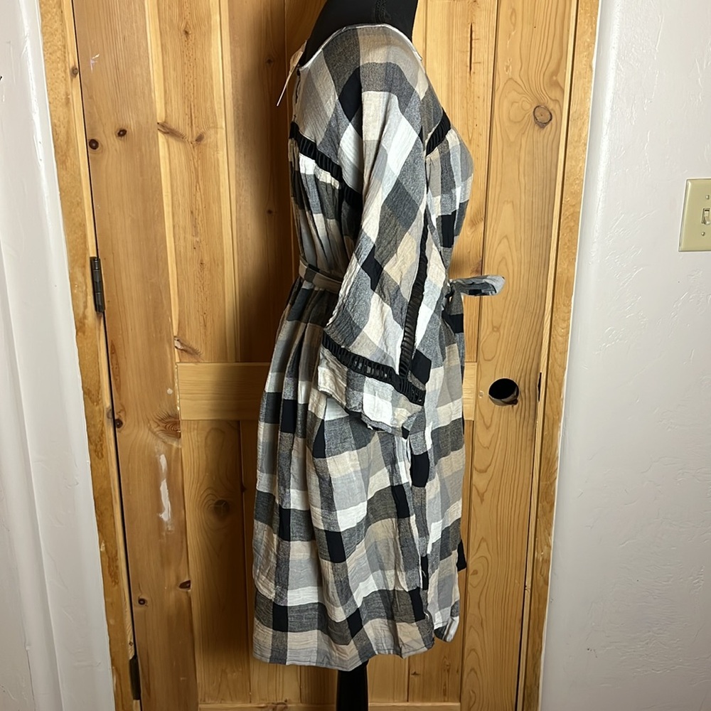 ANTHROPOLOGIE x Maeve Plaid Kimono Tie Dress - Picture 5 of 10
